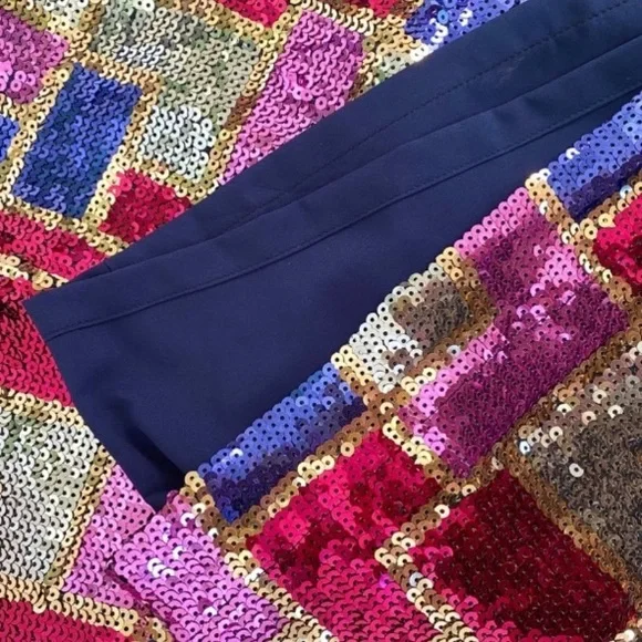 Trina Turk Sequin Mosaic Mini Dress Holiday / NYE Stunner, Size 4 NWOT Sample - Picture 9 of 9